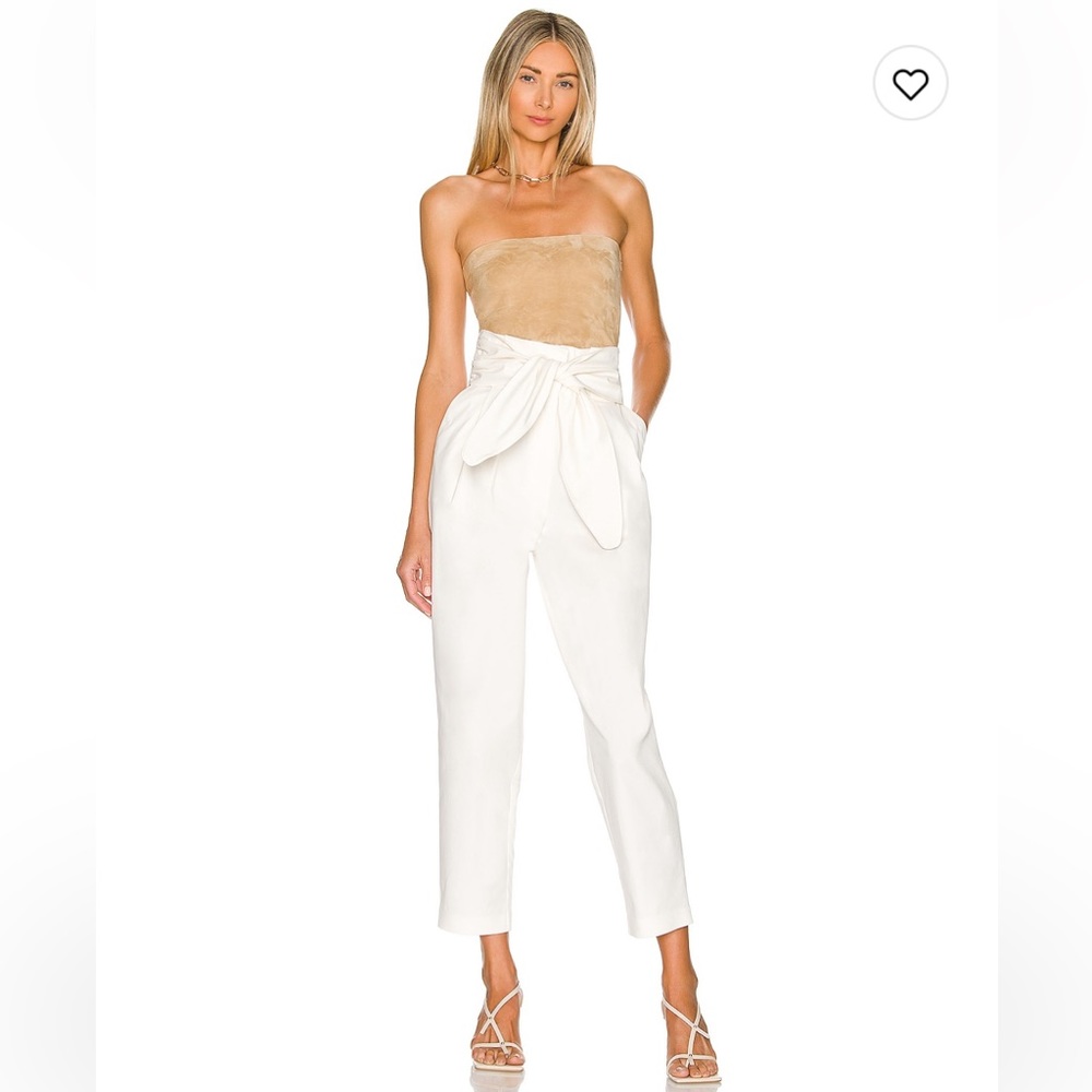 Tie waist pant in Ecru - Selma Cilek